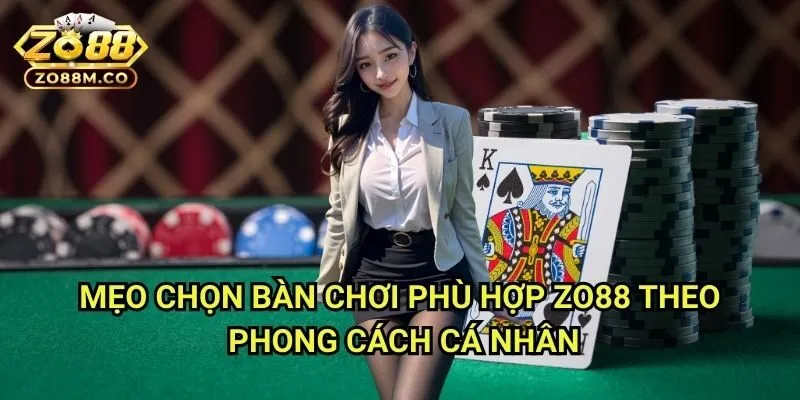 Mẹo chọn bàn chơi phù hợp Zo88 Theo Phong Cách Cá Nhân